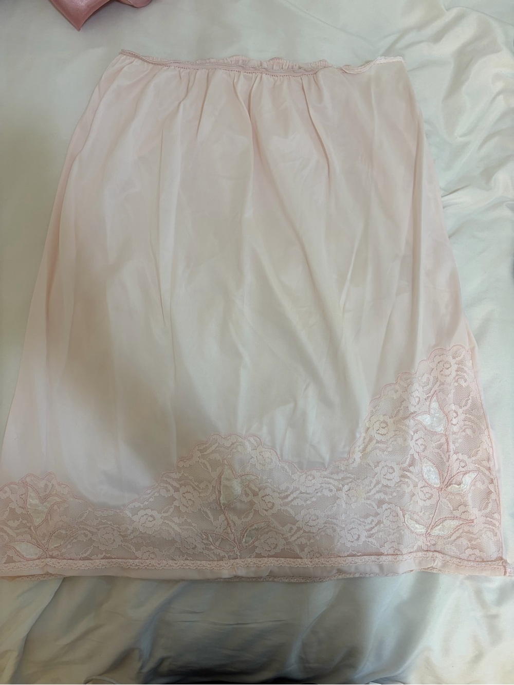 Light Pink Lace Trim Half Slip - Women Intimates & Sleepwear
